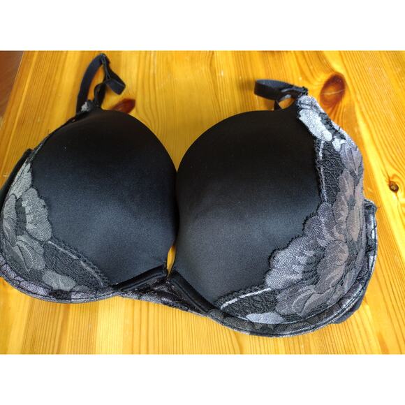 Maidenform Bra One Fab Fit Underwire Push Up Black Women's Size 38D - Picture 4 of 6